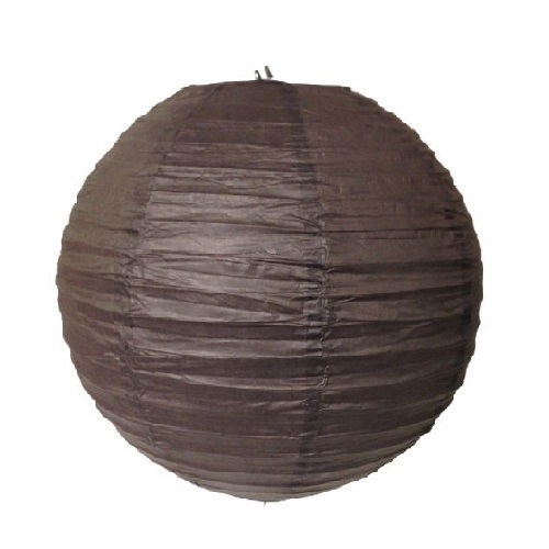 JQ-17BN 8" Round Paper Lantern Bronw